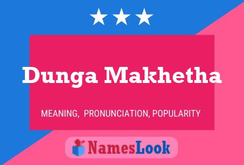 ملصق اسم Dunga Makhetha