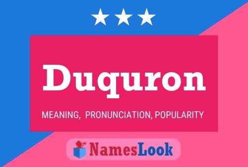 ملصق اسم Duquron