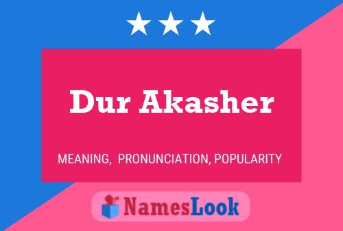 ملصق اسم Dur Akasher