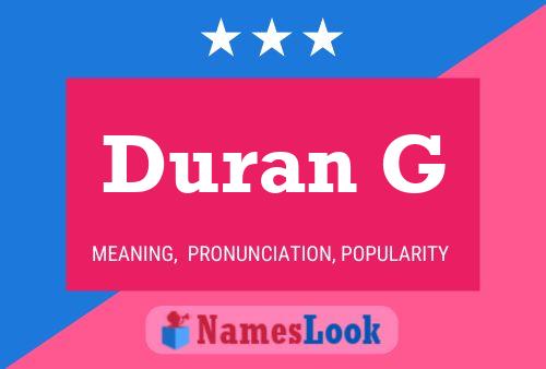 ملصق اسم Duran G