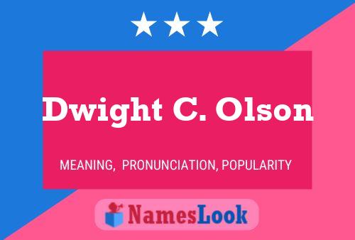 ملصق اسم Dwight C. Olson