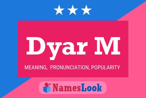 ملصق اسم Dyar M