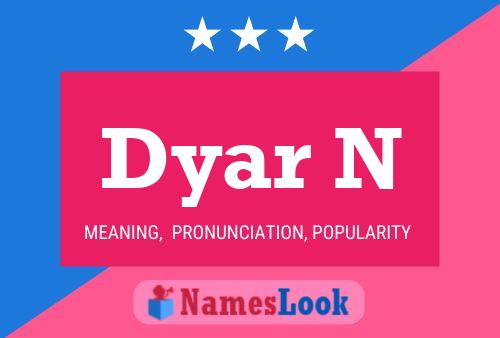 ملصق اسم Dyar N