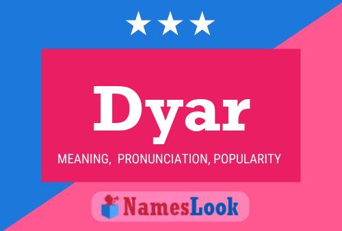 ملصق اسم Dyar