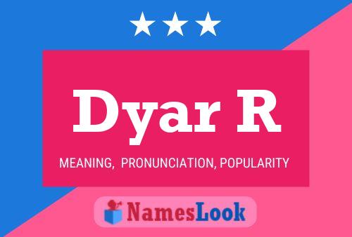 ملصق اسم Dyar R