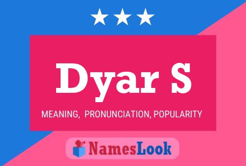 ملصق اسم Dyar S