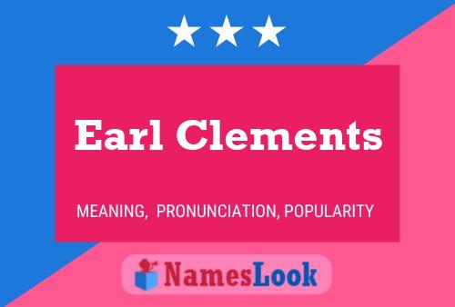 ملصق اسم Earl Clements