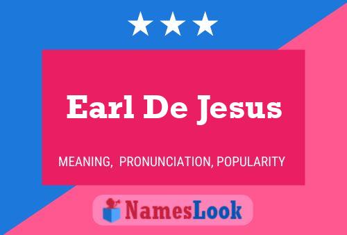 ملصق اسم Earl De Jesus