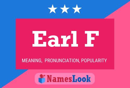 ملصق اسم Earl F