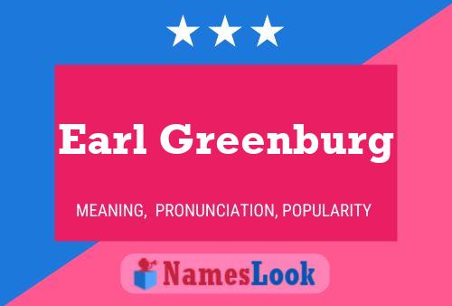 ملصق اسم Earl Greenburg