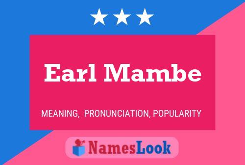 ملصق اسم Earl Mambe