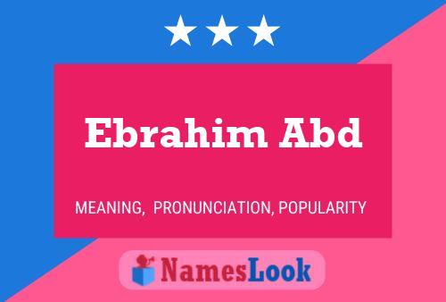 ملصق اسم Ebrahim Abd