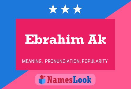 ملصق اسم Ebrahim Ak