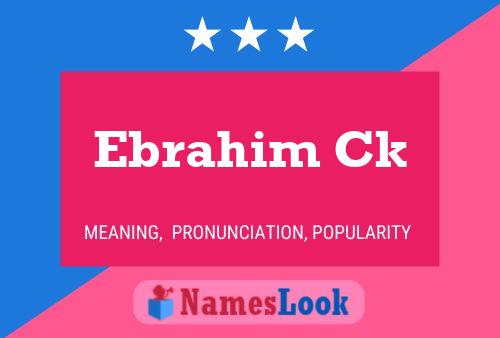 ملصق اسم Ebrahim Ck