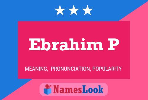 ملصق اسم Ebrahim P