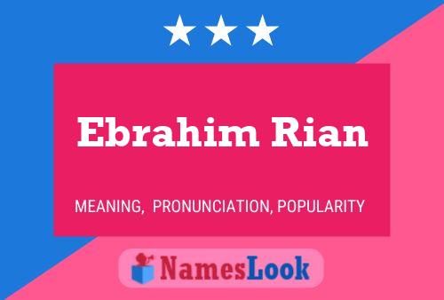 ملصق اسم Ebrahim Rian