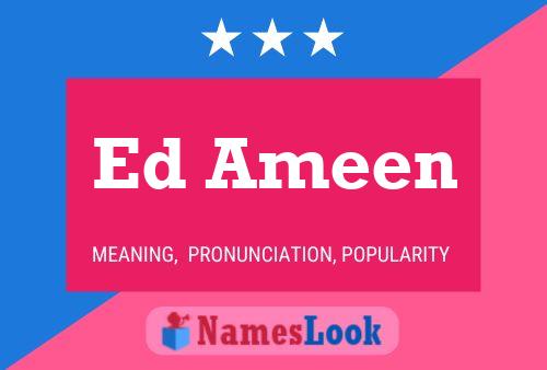 ملصق اسم Ed Ameen