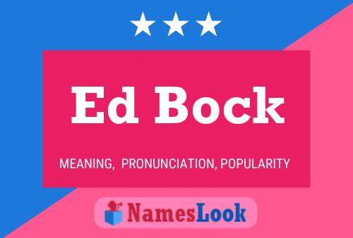 ملصق اسم Ed Bock