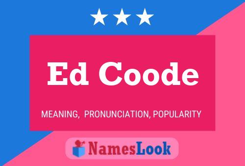 ملصق اسم Ed Coode