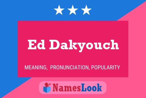 ملصق اسم Ed Dakyouch