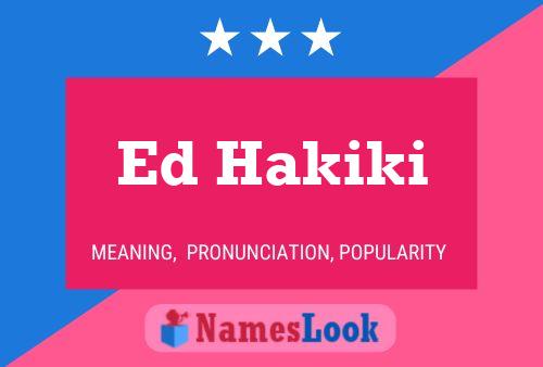 ملصق اسم Ed Hakiki