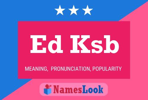 ملصق اسم Ed Ksb