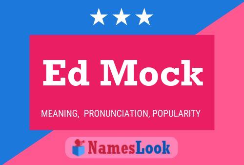 ملصق اسم Ed Mock