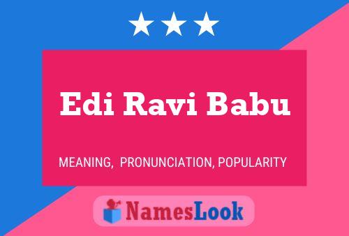 ملصق اسم Edi Ravi Babu