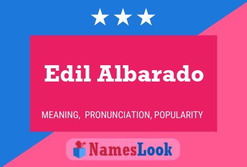 ملصق اسم Edil Albarado