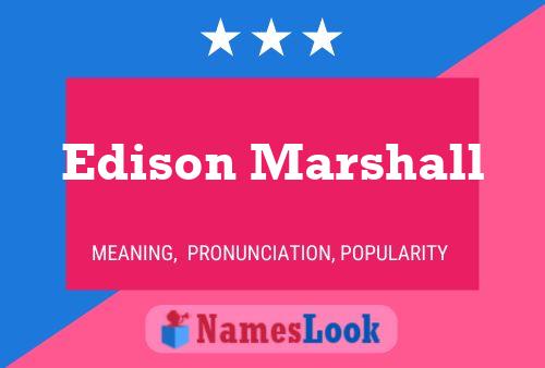 ملصق اسم Edison Marshall