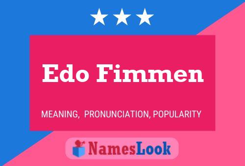 ملصق اسم Edo Fimmen