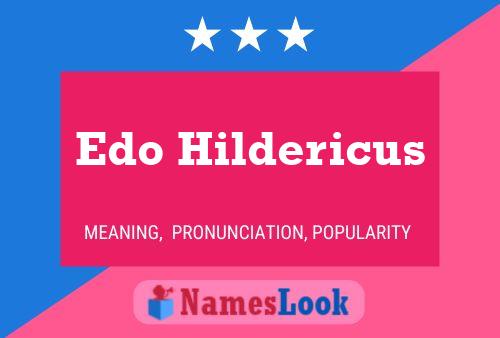 ملصق اسم Edo Hildericus