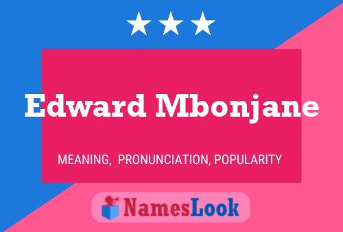 ملصق اسم Edward Mbonjane