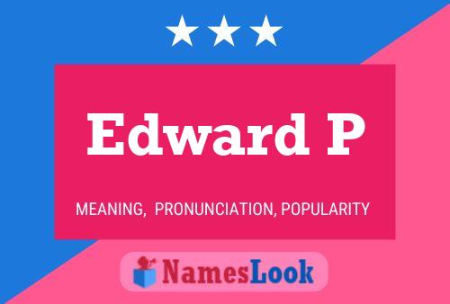 ملصق اسم Edward P