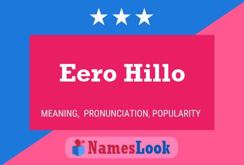 ملصق اسم Eero Hillo