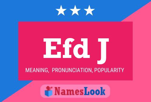 ملصق اسم Efd J