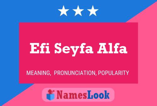 ملصق اسم Efi Seyfa Alfa