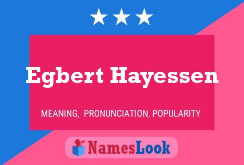 ملصق اسم Egbert Hayessen