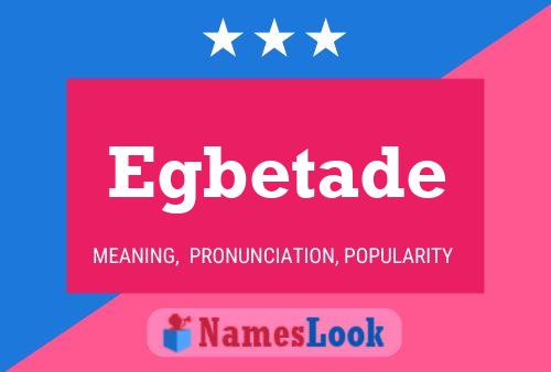 ملصق اسم Egbetade