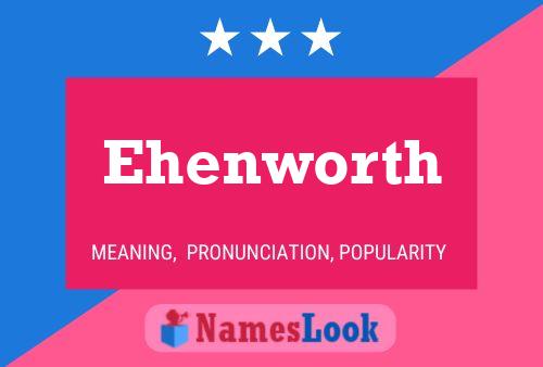 ملصق اسم Ehenworth