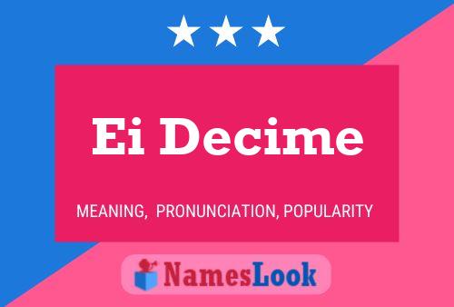 ملصق اسم Ei Decime