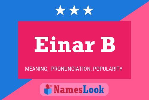 ملصق اسم Einar B