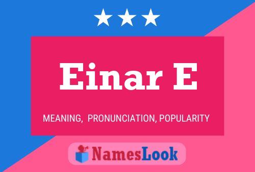 ملصق اسم Einar E