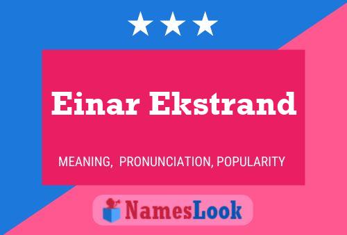 ملصق اسم Einar Ekstrand