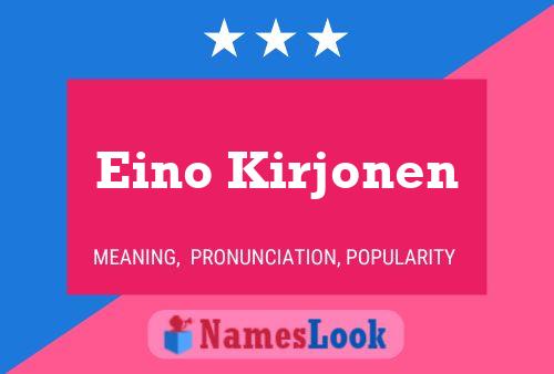 ملصق اسم Eino Kirjonen