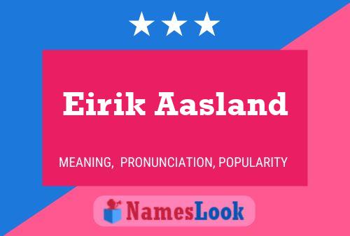 ملصق اسم Eirik Aasland