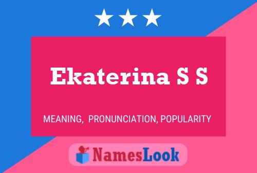 ملصق اسم Ekaterina S S