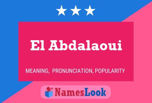 ملصق اسم El Abdalaoui