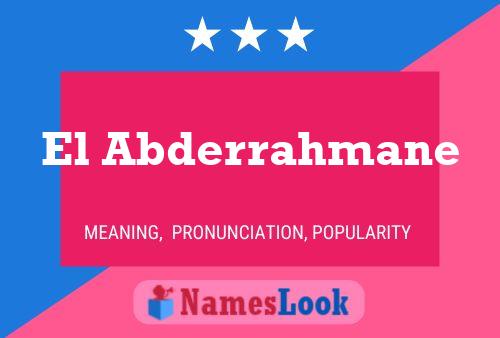 ملصق اسم El Abderrahmane