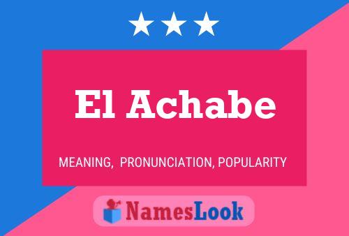 ملصق اسم El Achabe